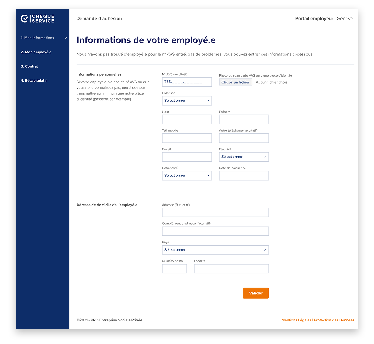 Application web de gestion du personnel domestique